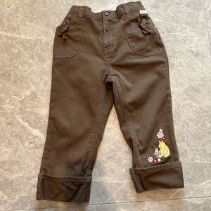 Classic Pooh Disney Brown Pants Embroidered with Bows 24M Girls